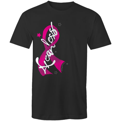 Fearless Pink Ribbon - Mens T-Shirt
