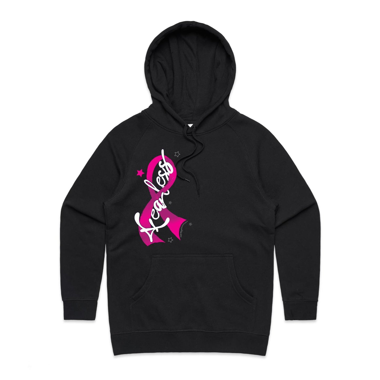 Fearless Pink Ribbon - Women's Pocket Hoodie